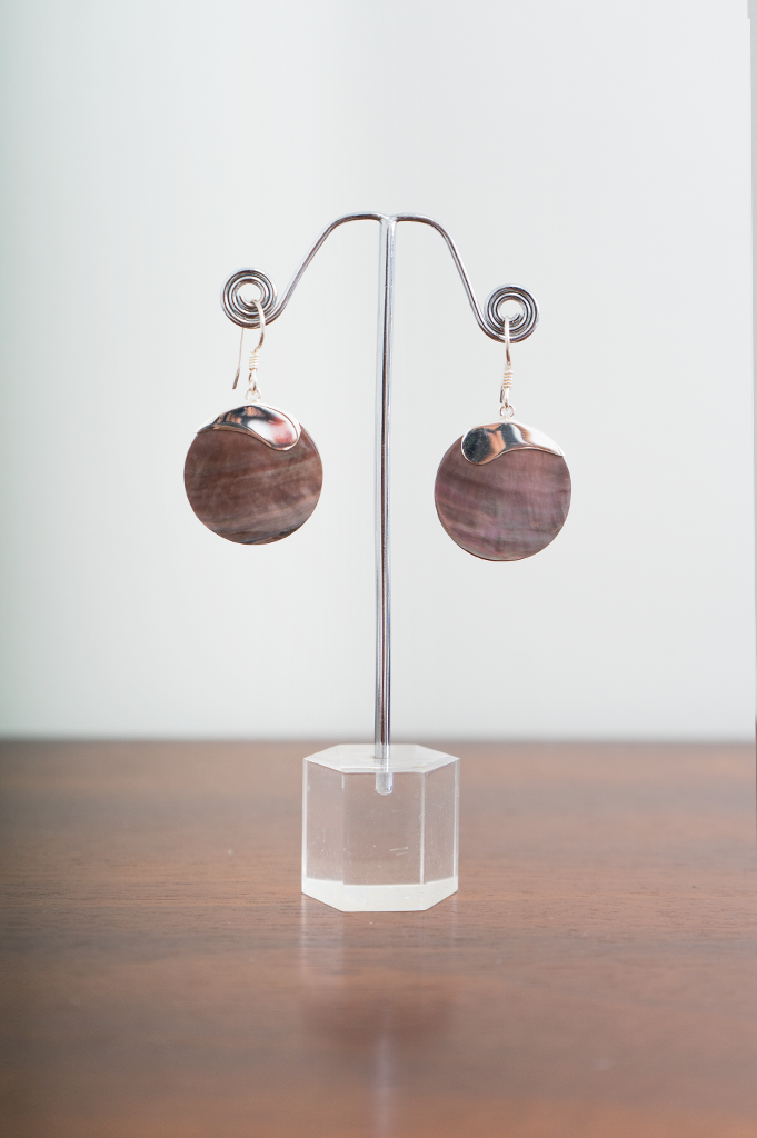 Boucles d'oreilles Coquille Fumée