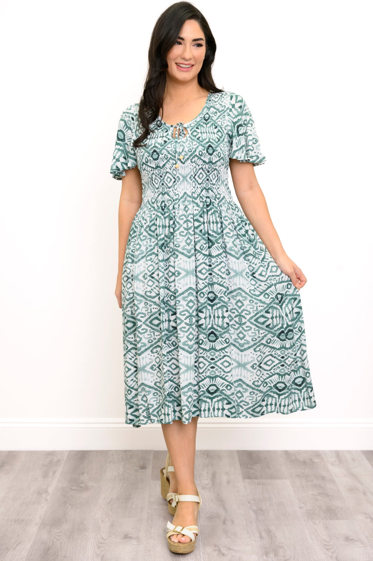 Solah Dress, Emerald Echo