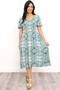 Solah Dress, Emerald Echo