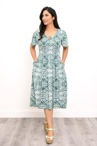 Solah Dress, Emerald Echo
