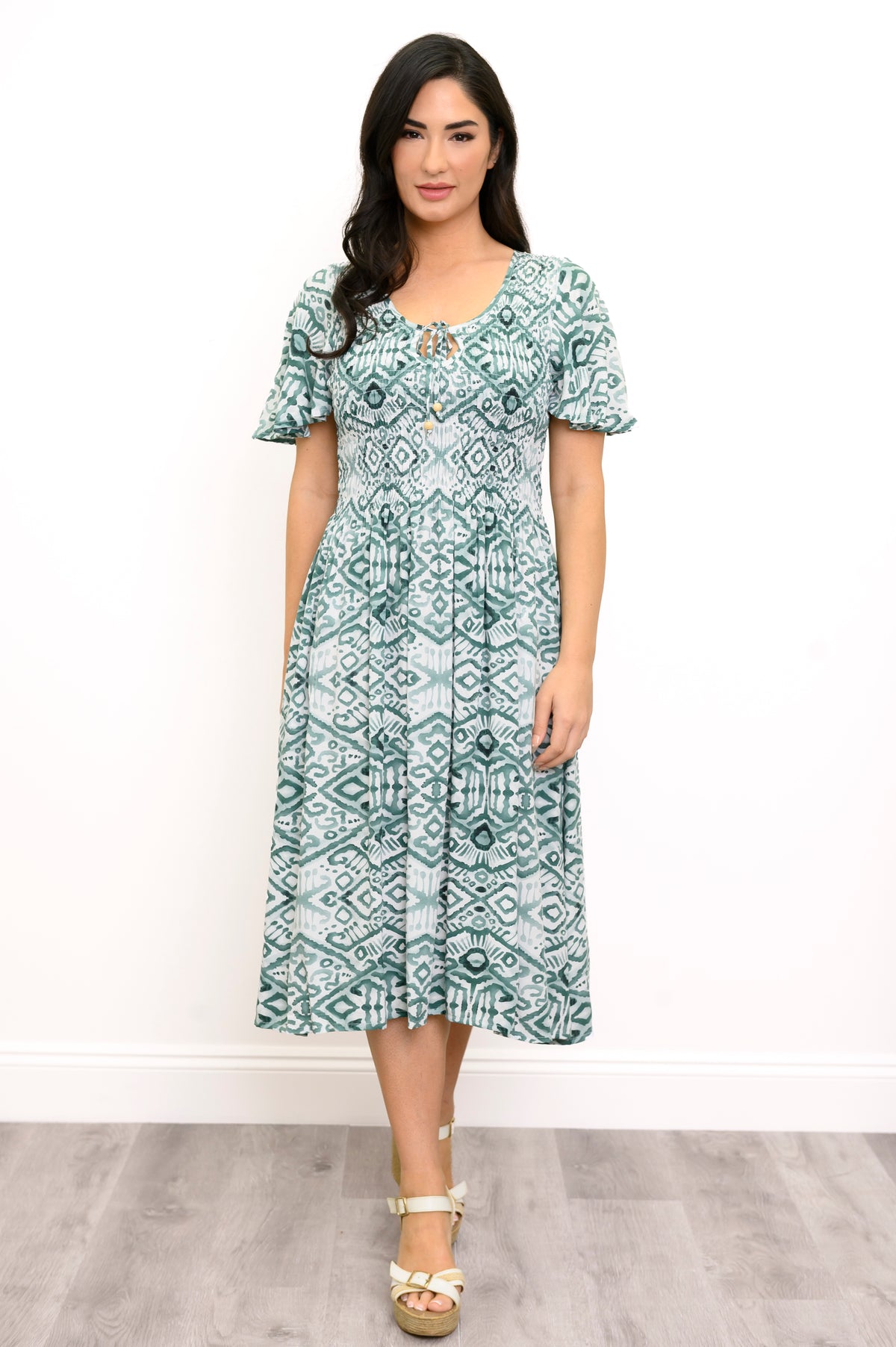 Solah Dress, Emerald Echo