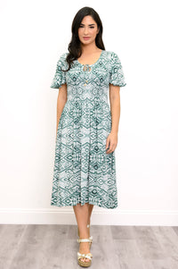 Solah Dress, Emerald Echo