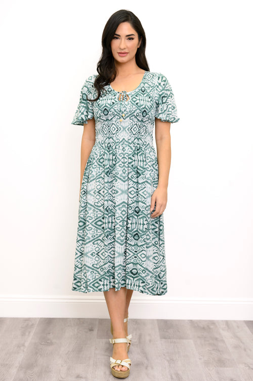 Solah Dress, Emerald Echo
