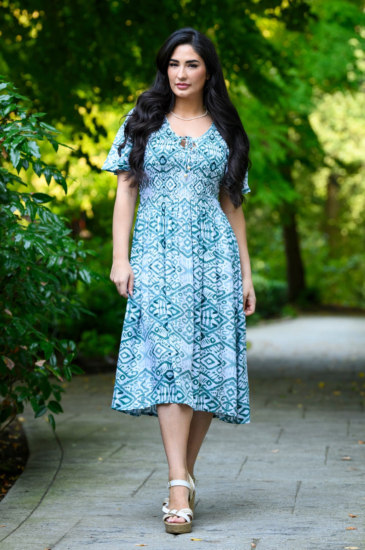 Solah Dress, Emerald Echo