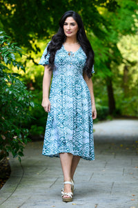 Solah Dress, Emerald Echo