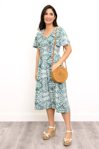 Solah Dress, Emerald Echo