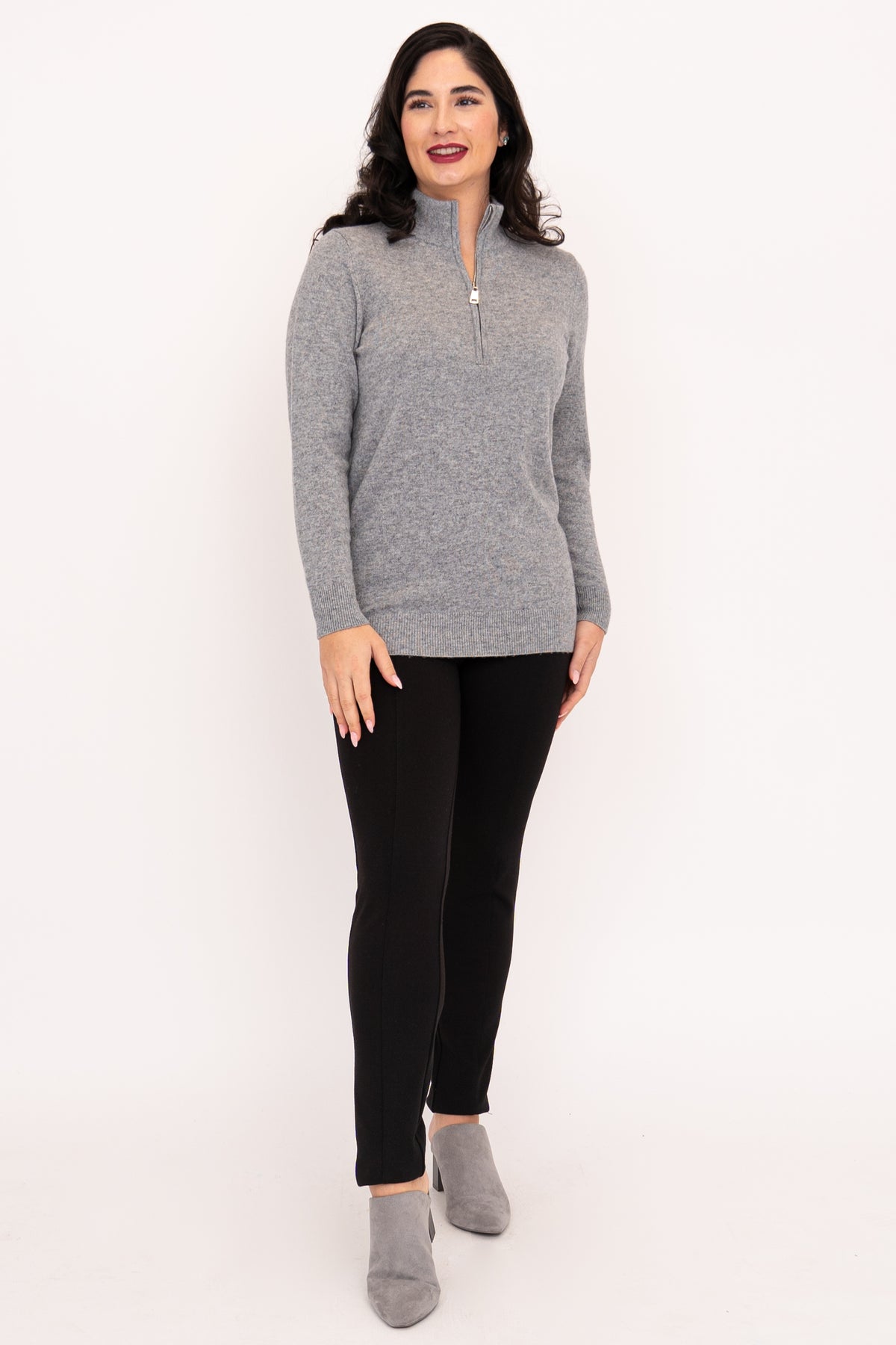 Sondra Sweater, Charcoal Lite, Wool Cashmere