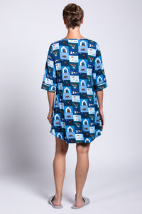 Starlight Sleepshirt, Blue Dog, Bamboo