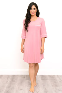 Starlight Sleepshirt, Dusty Rose, Bamboo