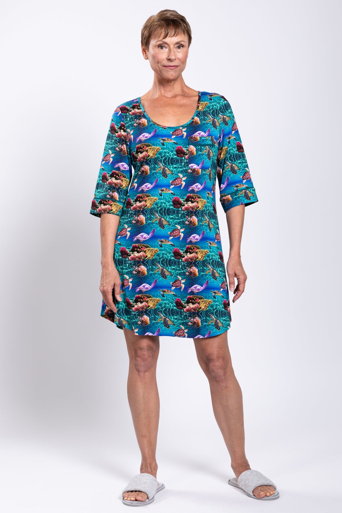 Starlight Sleepshirt, Sea Turtle, Bamboo