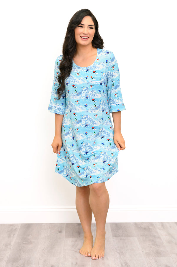 Starlight Sleepshirt, Skiier, Bamboo