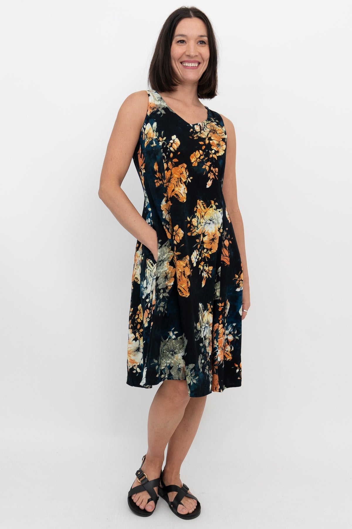 Sweet Sara Dress, Cream Bunga