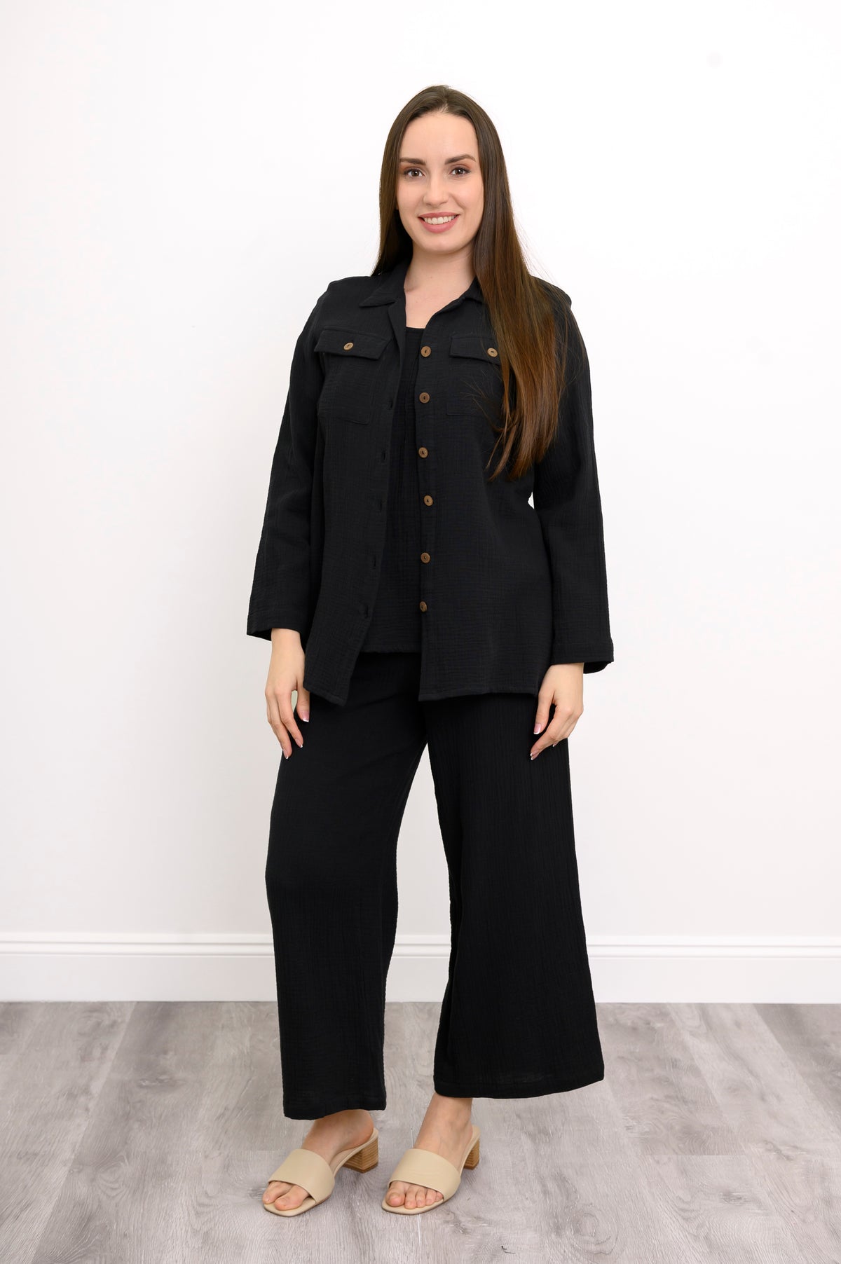 Temple Blouse, Black