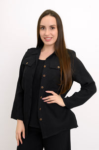 Temple Blouse, Black