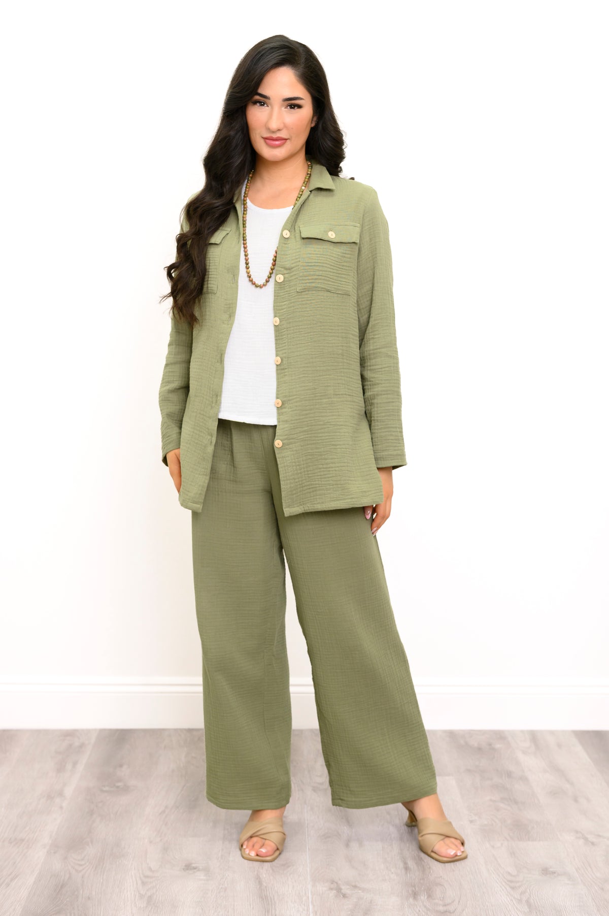 Temple Blouse, Sage