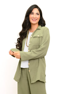 Temple Blouse, Sage
