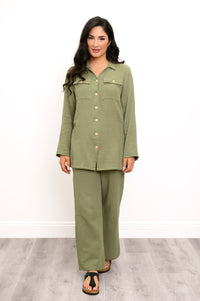 Temple Blouse, Sage