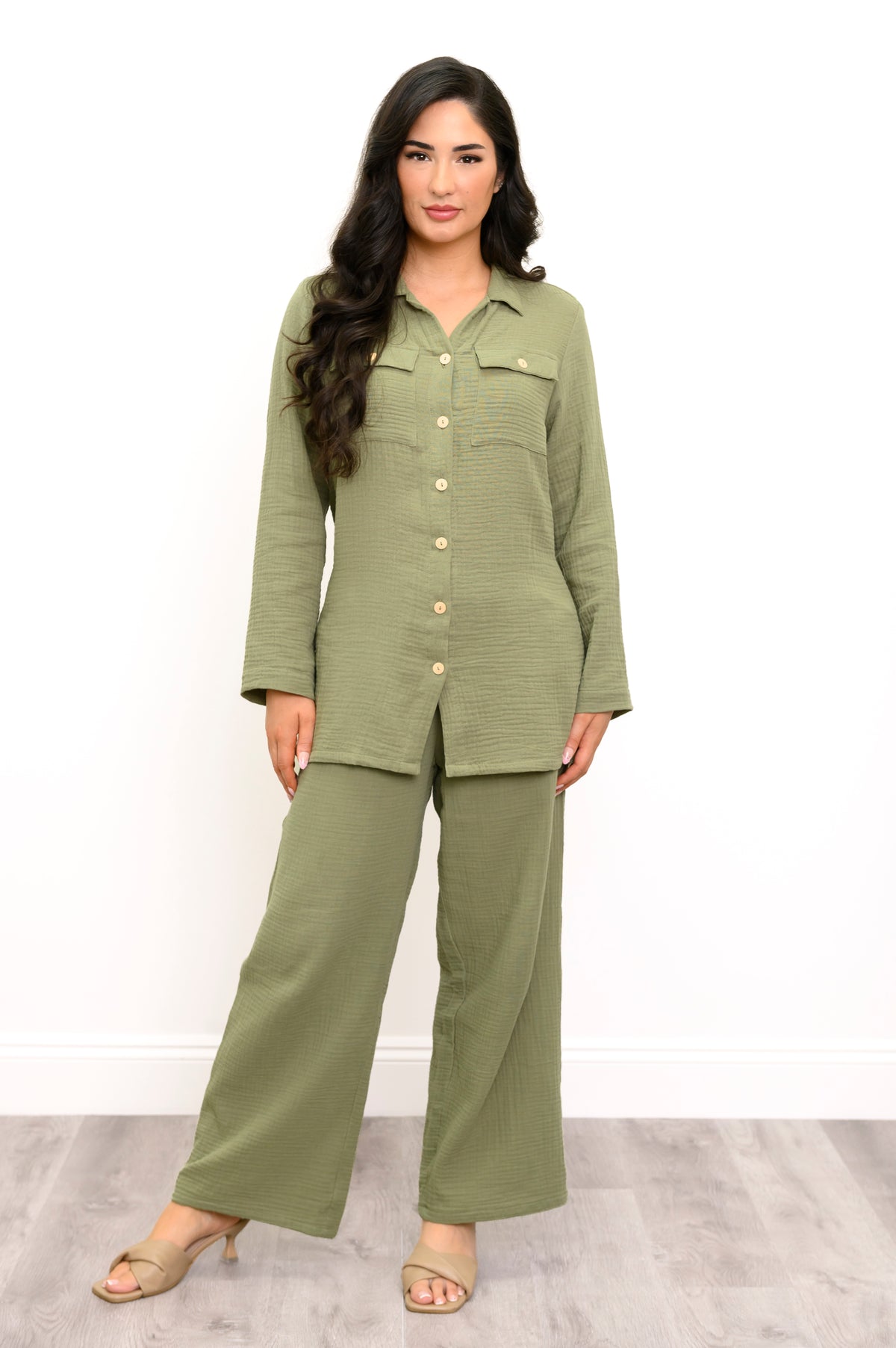 Temple Blouse, Sage
