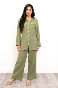 Temple Blouse, Sage