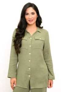 Temple Blouse, Sage