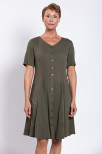 Teresa Dress, Khaki, Linen Bamboo