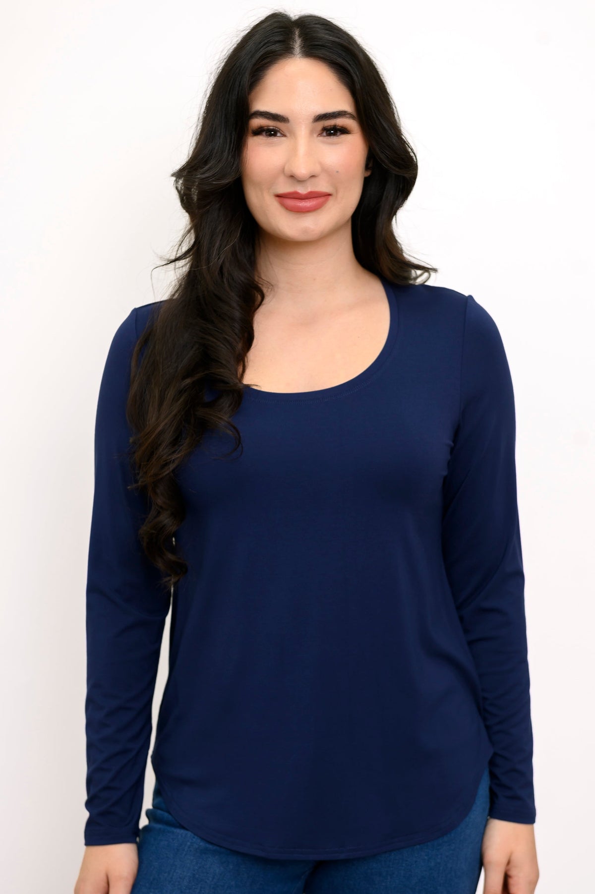 Tessa Long Sleeve, Indigo, Bamboo