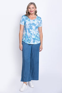 Tessa Tee, Denim Clouds, Bamboo