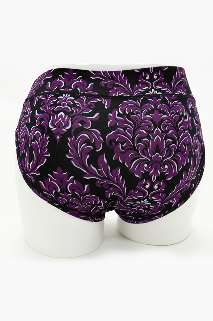 The Hipster, Magenta Damask, Bamboo