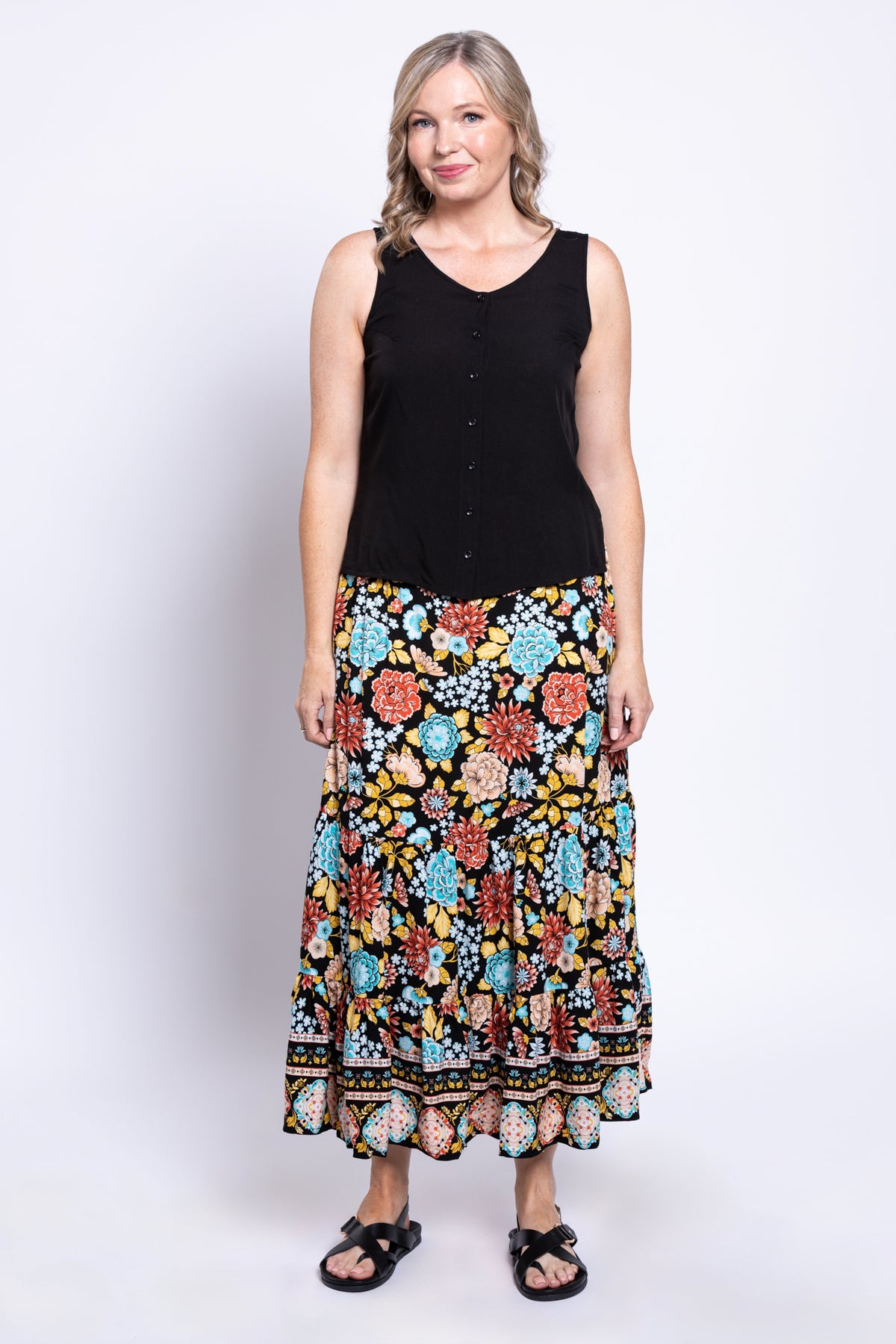 Tibby Skirt, Crimson Garden