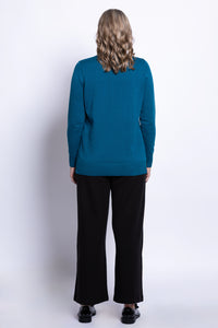 Tiff Sweater, Denim, Cotton