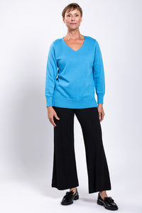 Tiff Sweater, Lake, Cotton