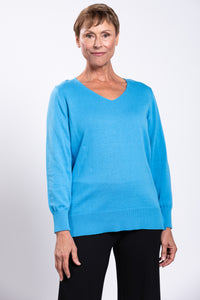 Tiff Sweater, Lake, Cotton