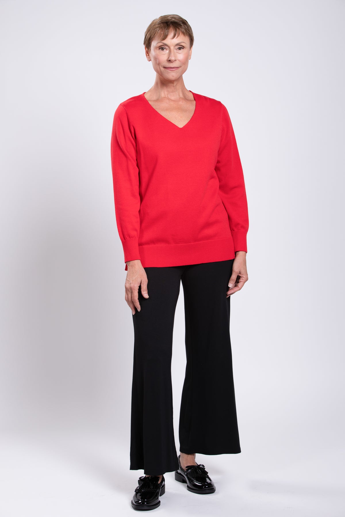 Tiff Sweater, Red, Cotton