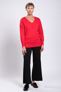 Tiff Sweater, Red, Cotton