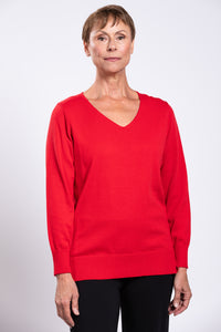 Tiff Sweater, Red, Cotton