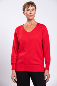 Tiff Sweater, Red, Cotton
