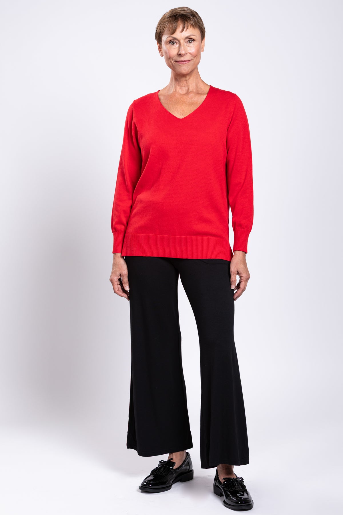 Tiff Sweater, Red, Cotton