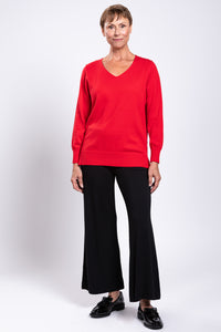 Tiff Sweater, Red, Cotton