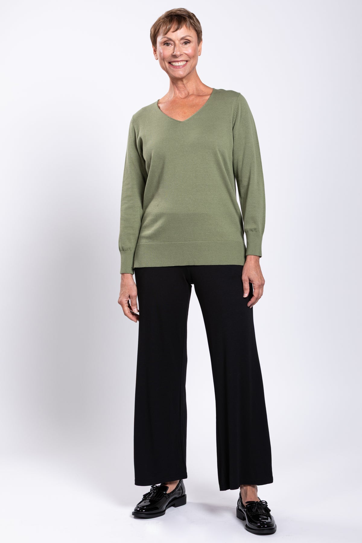 Tiff Sweater, Sage, Cotton