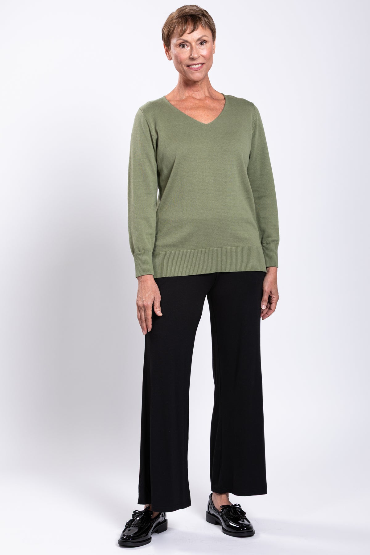 Tiff Sweater, Sage, Cotton