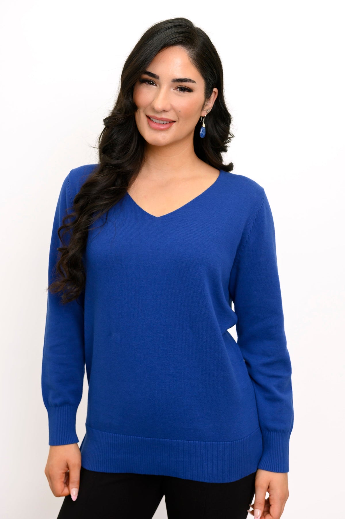 Tiff Sweater, Absolute Blue, Cotton