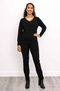Tiff Sweater, Black, Cotton