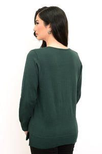 Tiff Sweater, Dark Forest, Cotton
