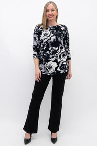 Tina Sweater, Black Rose, Bamboo Cotton