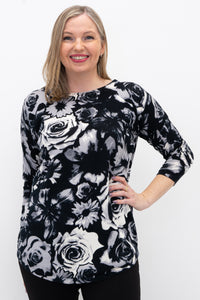 Tina Sweater, Black Rose, Bamboo Cotton
