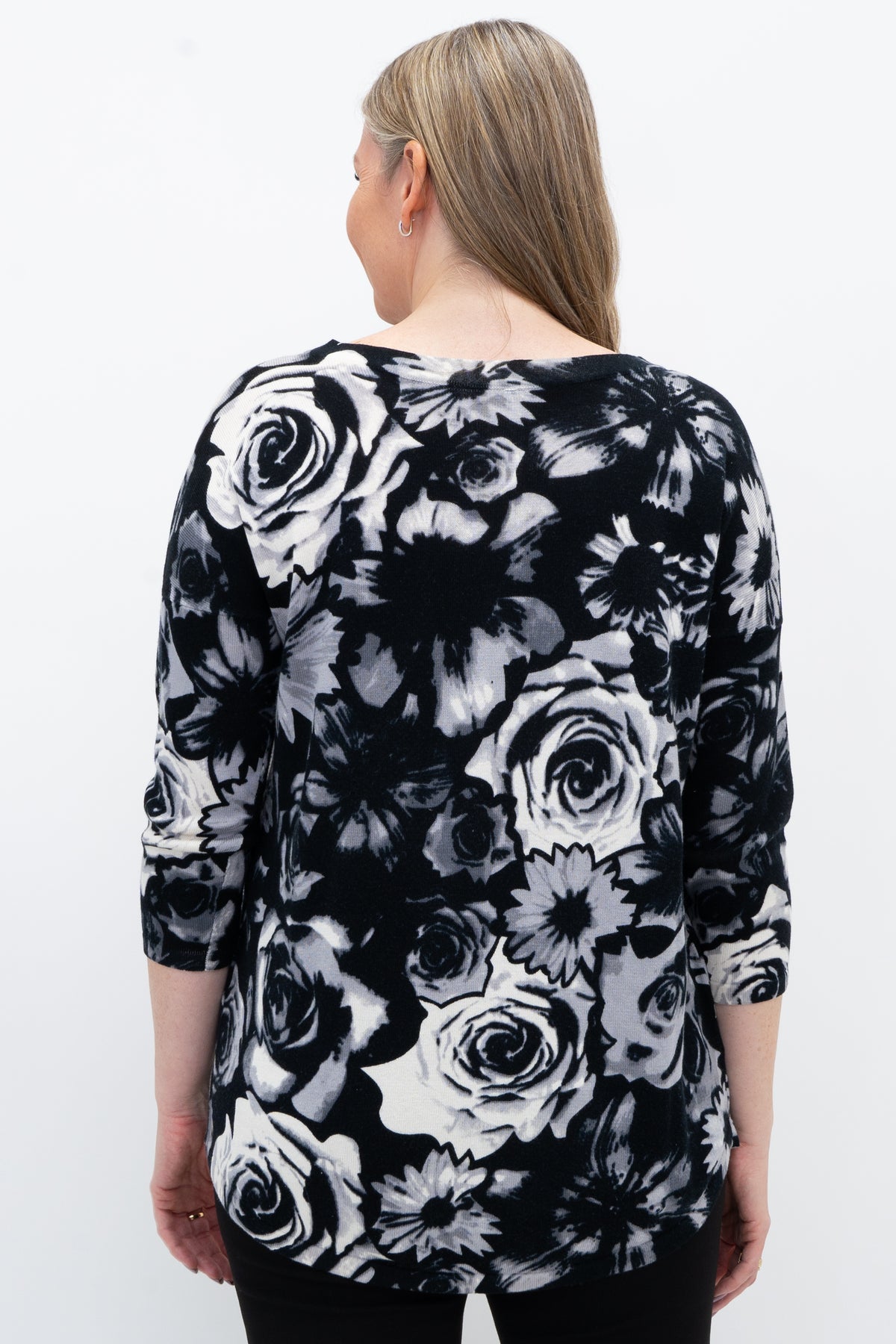 Tina Sweater, Black Rose, Bamboo Cotton