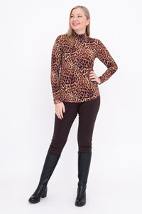 Tonya Top, Chocolate Leopard, Bamboo