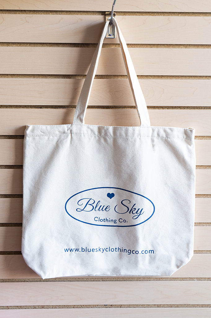 Blue Sky Canvas Bag, Beige (Large)