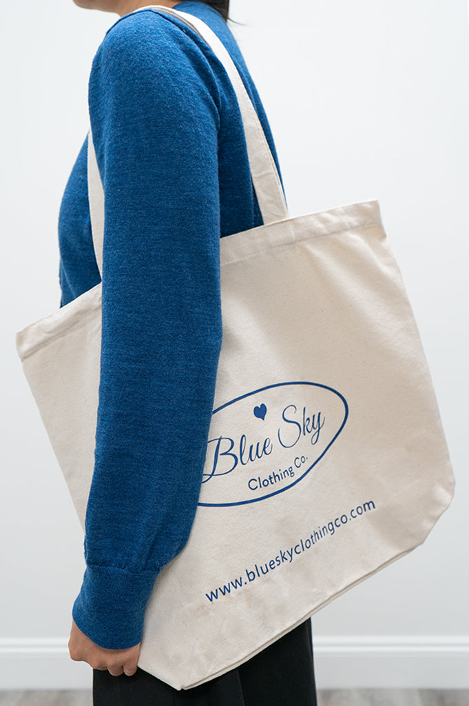 Blue Sky Canvas Bag, Beige (Large)