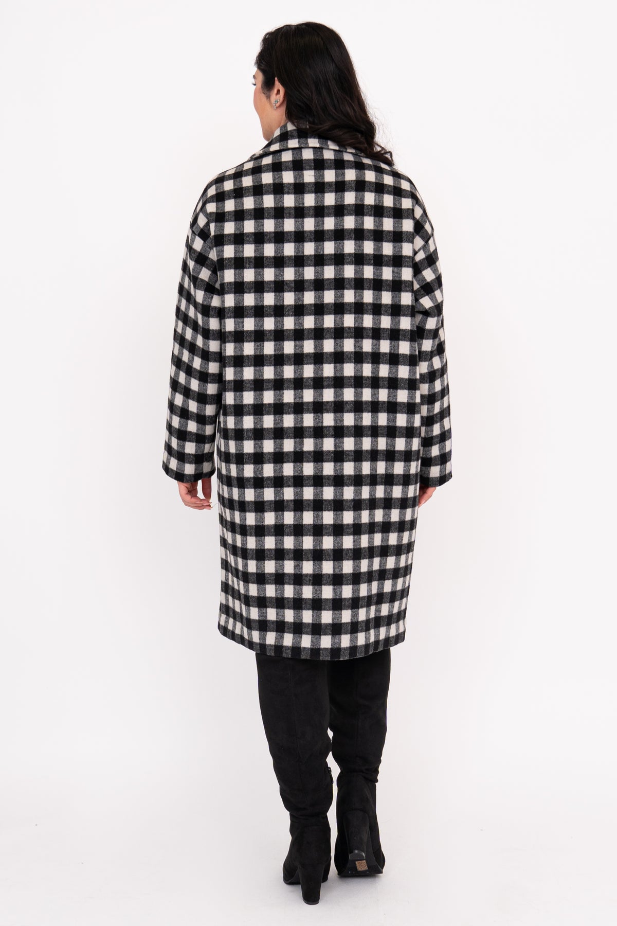 Vanessa Coat, BW Check, Boiled Wool